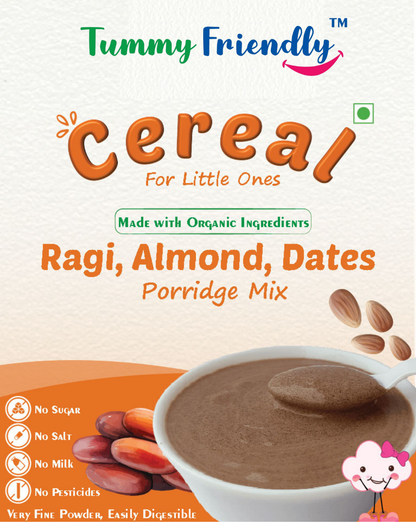 Organic Sprouted Ragi, Almond, Dates Porridge Mix