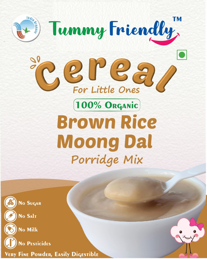 100% Organic Sprouted Brown Rice, Moong Dal Porridge Mix