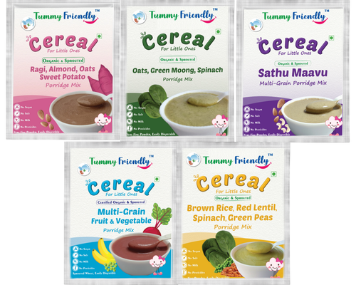 Stage3 Trial Packs- Certified Organic Porridge Mixes – 5 Packs, 50 grams Each Variety