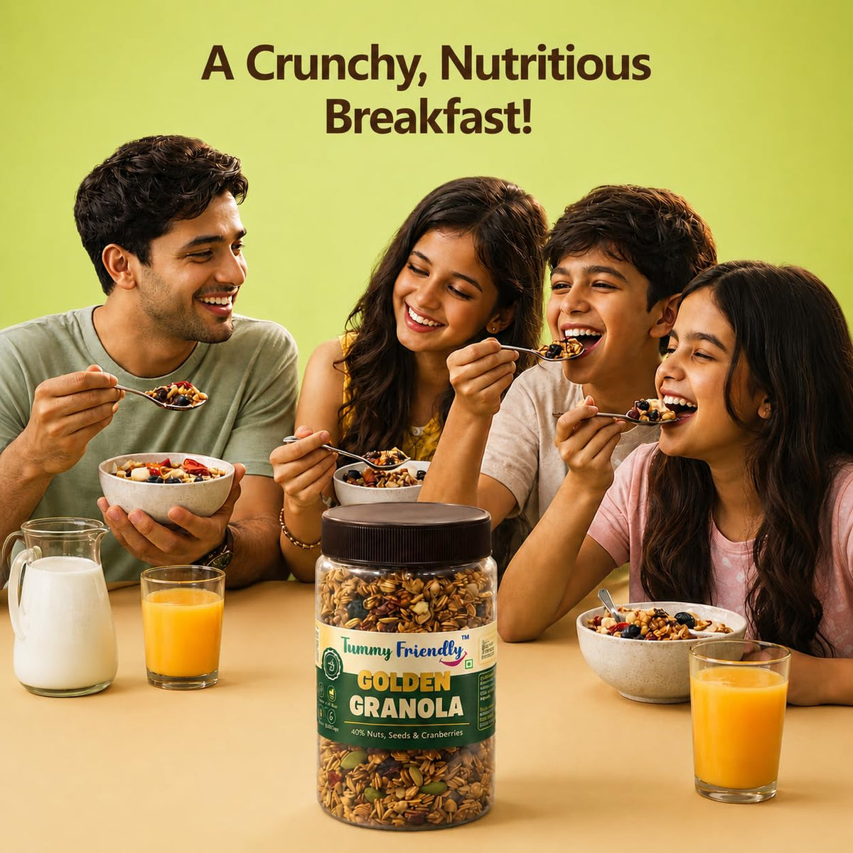 Golden Granola – a crunchy, nutritious breakfast
