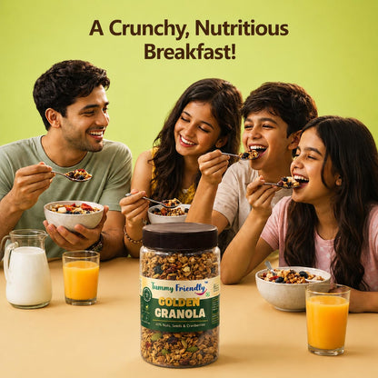 Golden Granola – a crunchy, nutritious breakfast