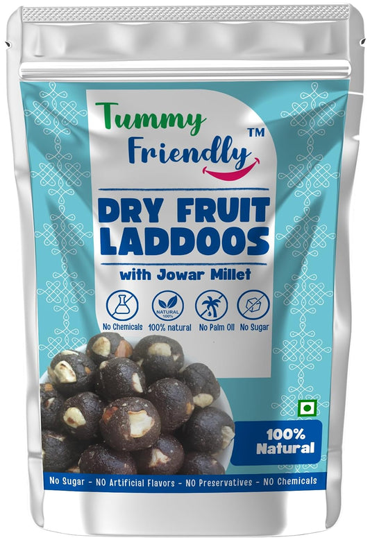 Cocoa & Jowar Dry Fruit Laddus 100g – TummyFriendly Foods