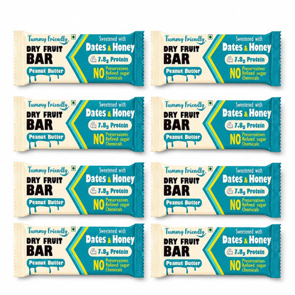 Dry Fruit Bars Peanut Butter – pack of 8 × 35g – TummyFriendly Foods