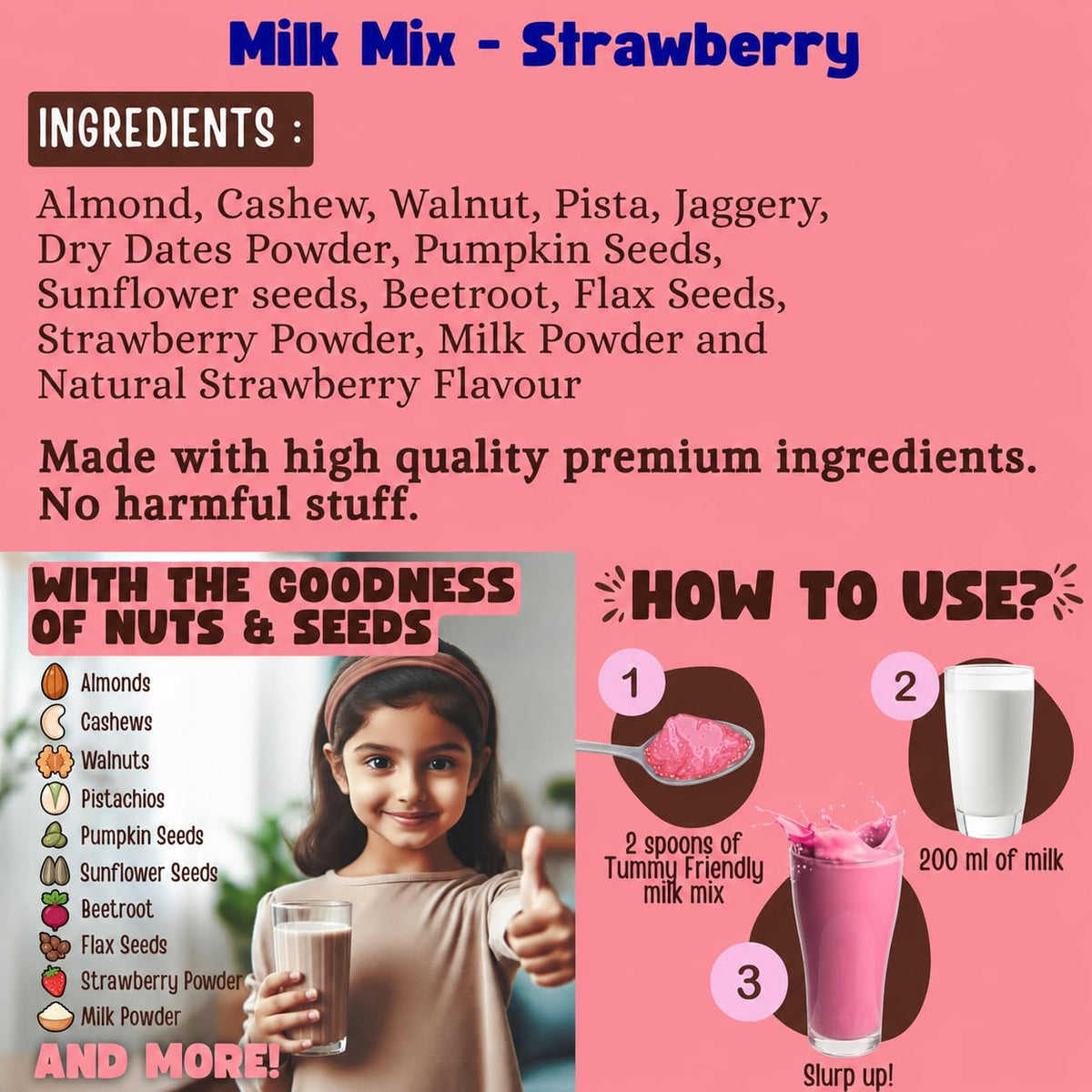 Strawberry Milk Mix 100g – view 2