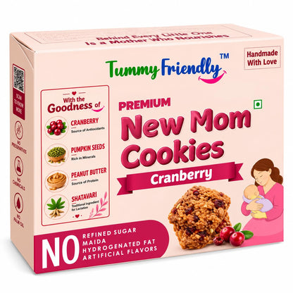 Lactation Cookies Cranberry 250g pack – TummyFriendly Foods