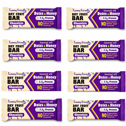 Dry Fruit Bars Chocolate – pack of 8 × 35g – TummyFriendly Foods