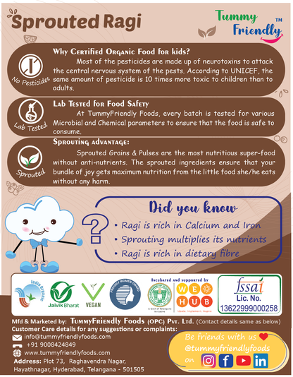 Organic Sprouted Ragi Porridge Mix