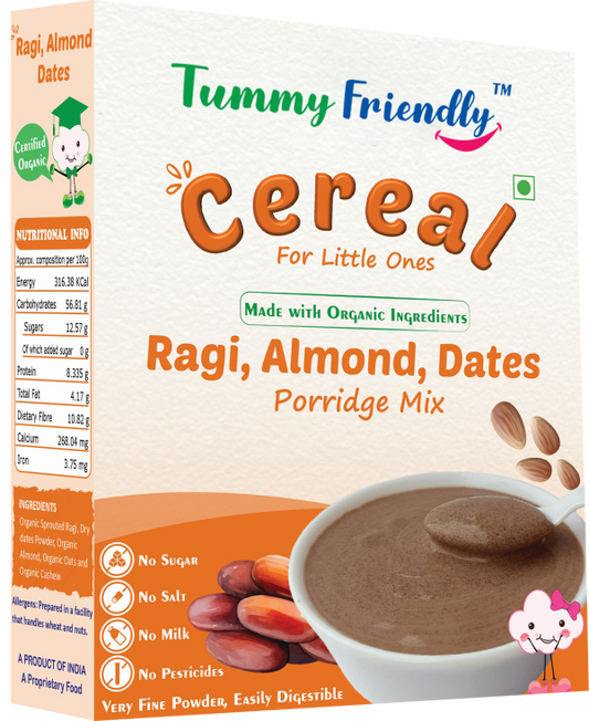 Organic Sprouted Ragi, Almond, Dates Porridge Mix