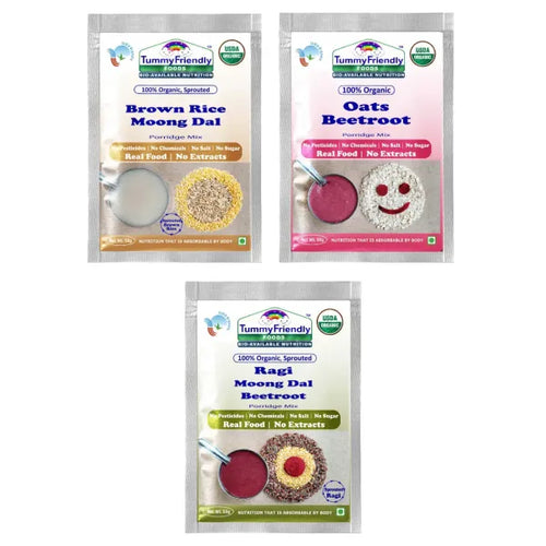 Stage 2 Porridge Trial Pack (3×50g) | Certified Organic