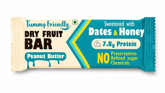 Peanut Butter Dry Fruit Bar with Nuts & Seeds | No Refined Sugar Natural Energy Snack - 35g