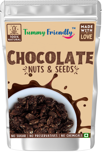 Chocolate Nuts and Seeds Mix – 200g, (100g each). Healthy Snacks for kids & Adults