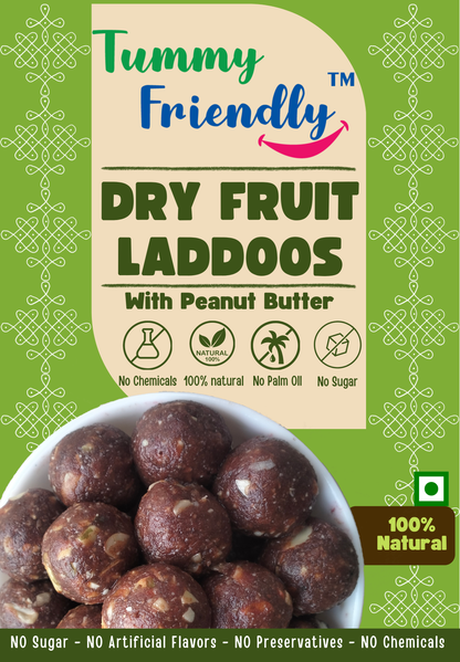 Dry Fruit Laddus with Peanut Butter – 100g