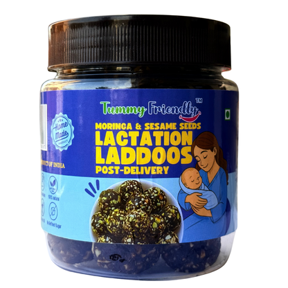 Lactation Laddoos for breastfeeding-Post-Delivery Healthy Gond Laddu with Jaggery for After Pregnancy. Postnatal Lactation Snacks Ladoo for Breastfeeding Mothers. Traditional Postpartum Nutrition Snack - Moringa, Sesame Seeds(250g)