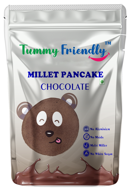 Aluminium-Free Chocolate Pancake Mix | Millet Pancake Mix with Super-Grains and Chocolate | Instant Breakfast Mix | 800g