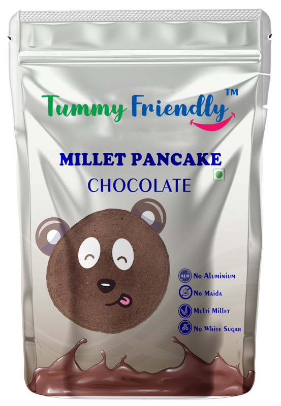 Aluminium-Free Chocolate Pancake Mix | Millet Pancake Mix with Super-Grains and Chocolate | Instant Breakfast Mix | 800g