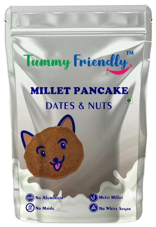 Aluminium-Free Dates and Nuts Pancake Mix | Millet Pancake Mix With Dates and Nut Flakes | Instant Breakfast Mix | 800g