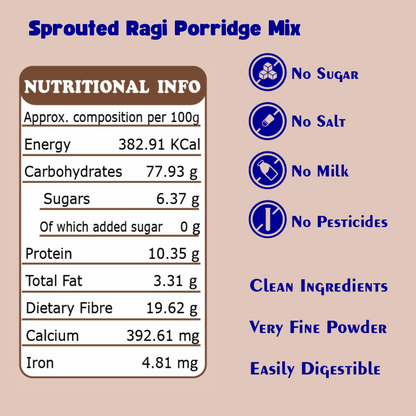 Organic Sprouted Ragi Porridge Mix