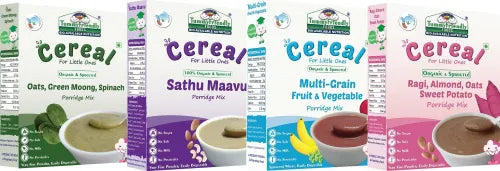 Stage3 Combo With Oats – 4 Packs, 200 grams Each Variety – Certified Organic Porridge Mixes