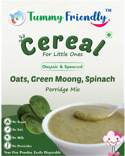Organic Oats, Green Moong, Spinach Porridge Mix