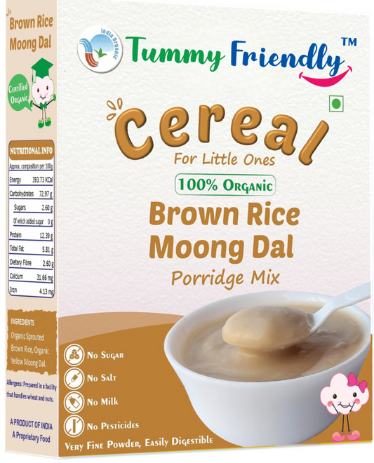100% Organic Sprouted Brown Rice, Moong Dal Porridge Mix