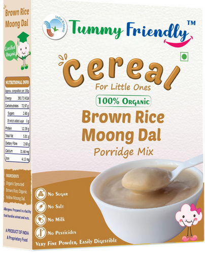 100% Organic Sprouted Brown Rice, Moong Dal Porridge Mix
