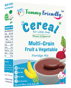 Organic Sprouted Multi Grain Fruit Vegetable Porridge Mix