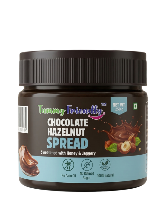 Chocolate Hazelnut Spread (No Added Sugar) | Creamy, Healthy & Delicious | Kids & Family Friendly Healthy Choco Hazelnut Spread | No Preservatives | Vegan | Rich Cocoa & Hazelnuts